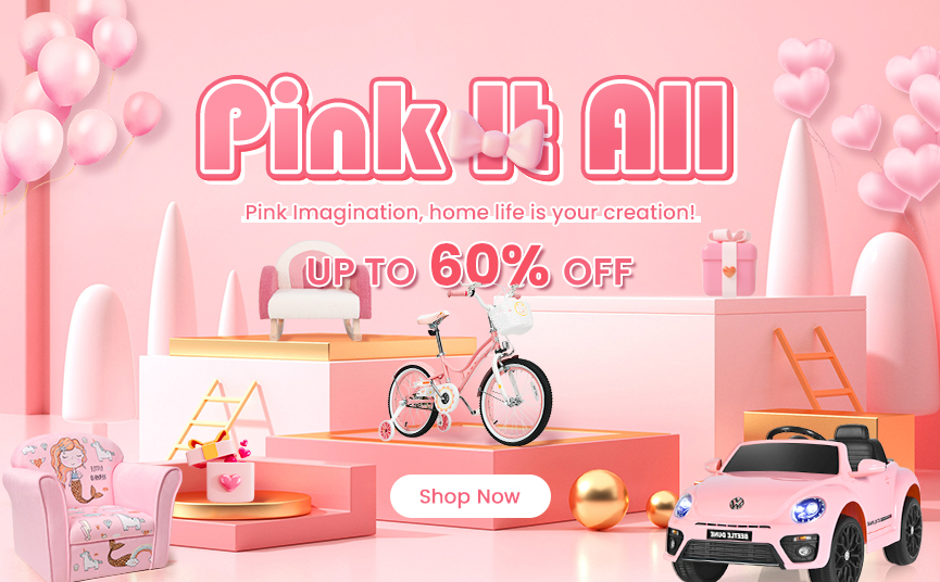 UP TO 60% OFF! Explore pink wonderland for Home decoration ideas, found only at COSTWAY