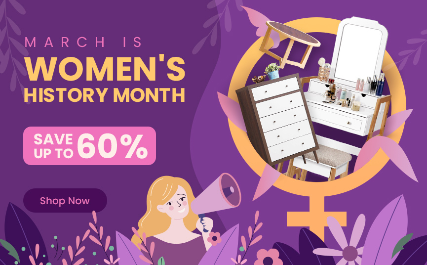 women's history month , extra 10% off, $50 off for her