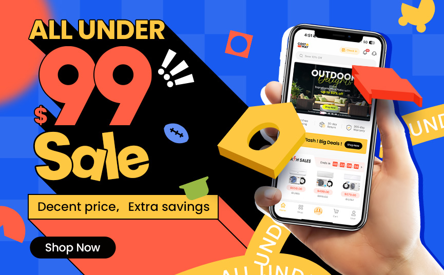 all under 99, furniture, sales, extra 10% off