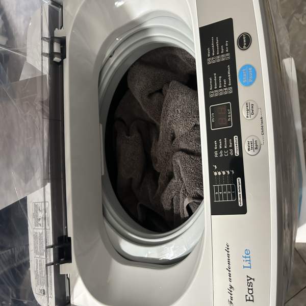 Portable 14.3(7.7 6.6)lbs Semi-automatic Washing Machine Compact Twin Tub  with Built-in Drain Pump Washer Spin & Dryer